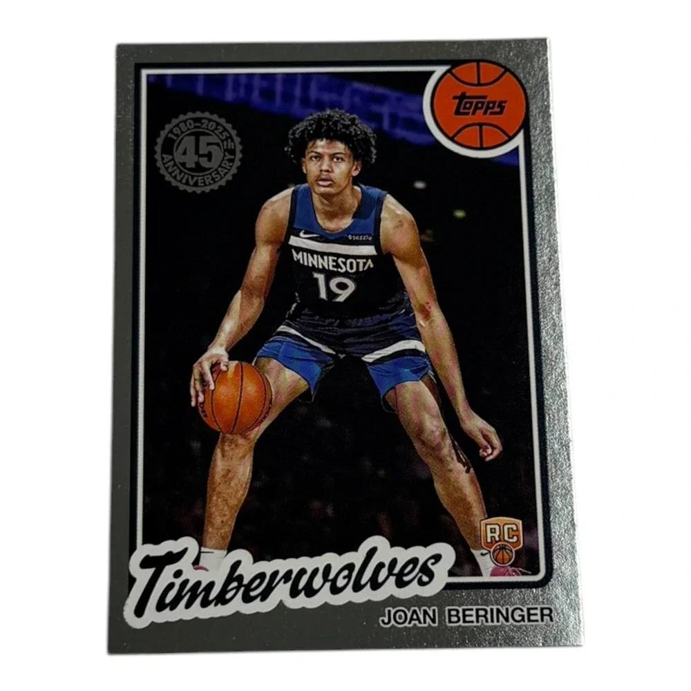 2025 Topps‎ Joan Beringer Minnesota Timberwolves RC Silver Foil 80BK-63 Rookie